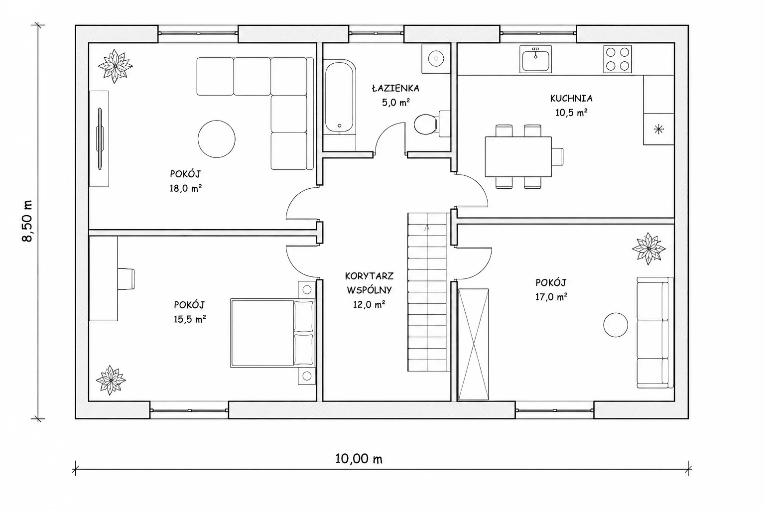 Rzut lokalu Apartament w kamienicy